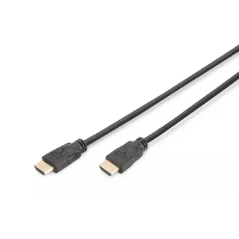DIGITUS HDMI Premium High Speed -liitäntäkaapeli, Type-A M/M, 5 m Ethernetillä, Ultra HD 60p musta