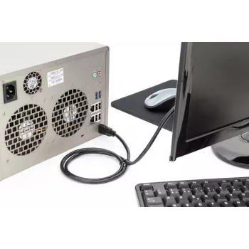 DIGITUS HDMI Premium High Speed -liitäntäkaapeli, Type-A M/M, 5 m Ethernetillä, Ultra HD 60p musta