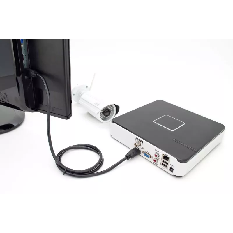 DIGITUS HDMI Premium High Speed -liitäntäkaapeli, Type-A M/M, 5 m Ethernetillä, Ultra HD 60p musta