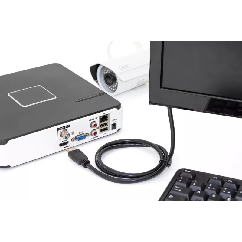 DIGITUS HDMI Premium High Speed -liitäntäkaapeli, Type-A M/M, 3 m Ethernetillä, Ultra HD 60p, musta