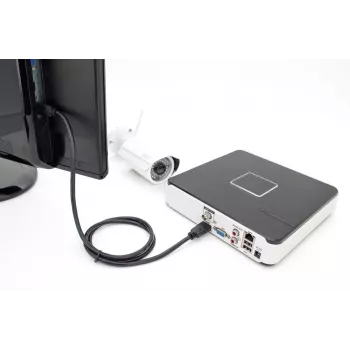 DIGITUS HDMI Premium High Speed -liitäntäkaapeli, Type-A M/M, 2 m Ethernetillä, Ultra HD 60p, musta