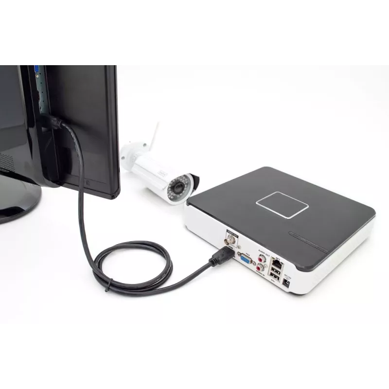 DIGITUS HDMI Premium High Speed -liitäntäkaapeli, Type-A M/M, 2 m Ethernetillä, Ultra HD 60p, musta