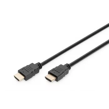 DIGITUS HDMI Premium High Speed -liitäntäkaapeli, Type-A M/M, 1 m Ethernetillä, Ultra HD 60p, musta