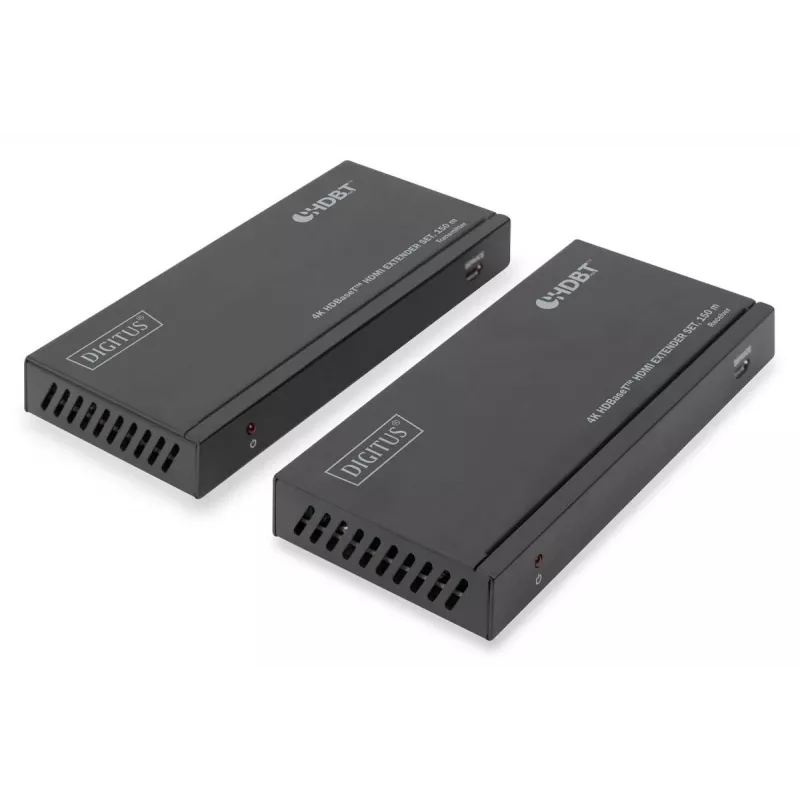 DIGITUS DS-55508 4K HDBaseT HDMI-jatkosarja, 150 m, 4K/60Hz, 18 Gbps, YUV 4:4:4, HDR, PoC, RS-232, IR