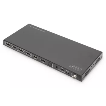 DIGITUS 4x 2 HDMI -matriisikytkin 4K/60Hz skaalaimella EDID ARC HDCP 2.2 18 Gbps