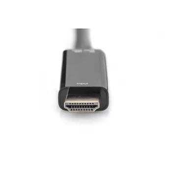 Digitus 4K HDMI -adapteri HDMI–DisplayPort 0,2 m HDMI Type-A USB