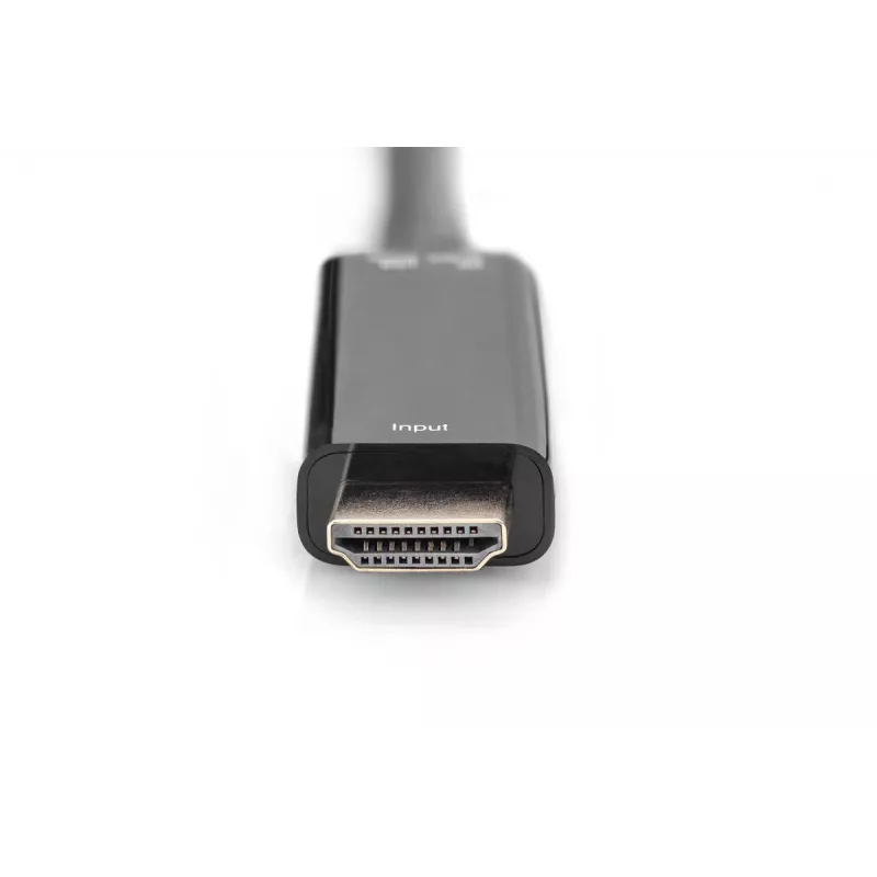Digitus 4K HDMI -adapteri HDMI–DisplayPort 0,2 m HDMI Type-A USB