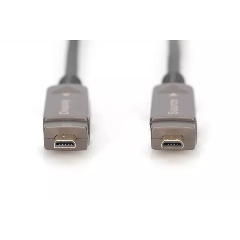 DIGITUS 4K – HDMI AOC -hybridikuitu kaapeli 15 m irrotettavalla liittimellä