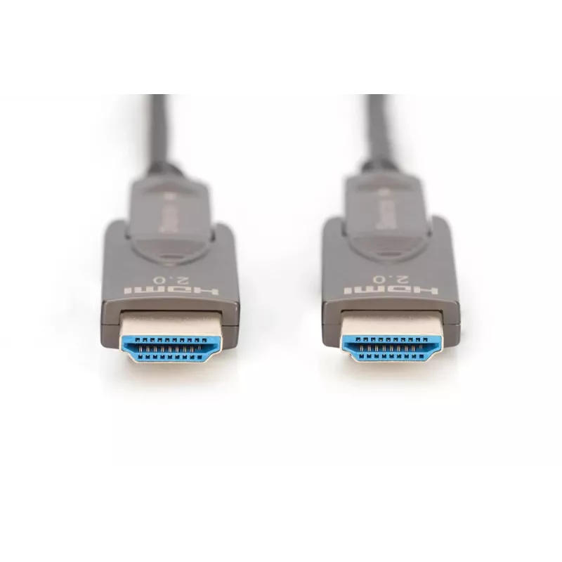 DIGITUS 4K – HDMI AOC -hybridikuitu kaapeli 15 m irrotettavalla liittimellä