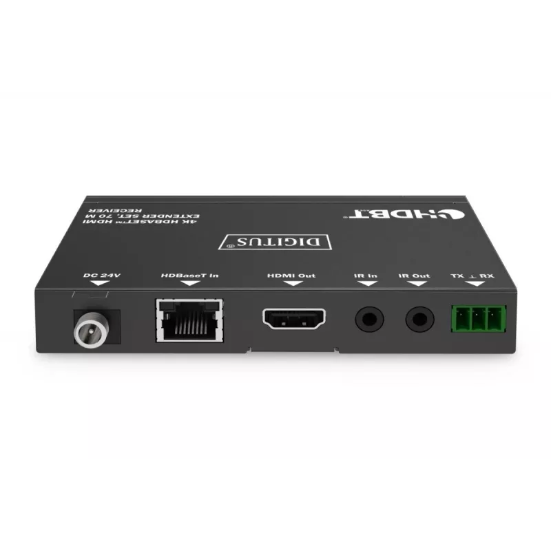 DIGITUS 4K HDBaseT -jatkosarja 70 m PoC RS232 IR musta