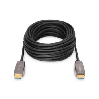 DIGITUS HDMI AOC -hybridikuitu kaapeli, Type-A M/M, 20 m UHD 8K@60Hz, CE, musta