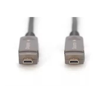 DIGITUS 4K – HDMI AOC -hybridikuitu kaapeli irrotettavalla liittimellä, 20 m