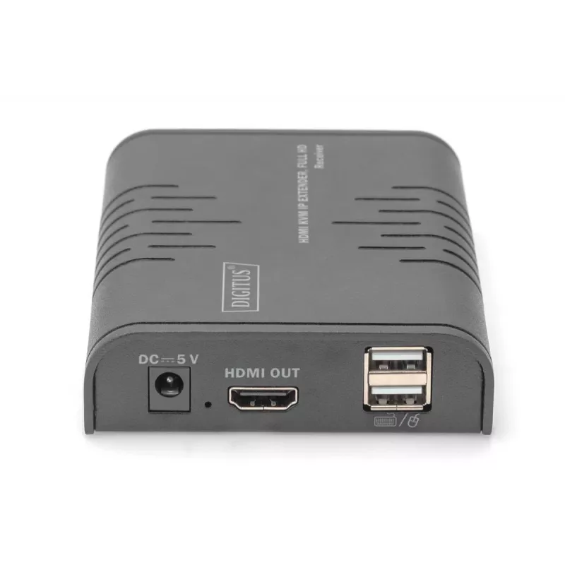Digitus HDMI KVM IP -jatkovastaanotin Full HD langallinen 120 m USB