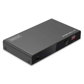 DIGITUS 1x2 HDMI -jakaja – 8K/60Hz (4:4:4), Toslink, stereo, EDID-ohjaus