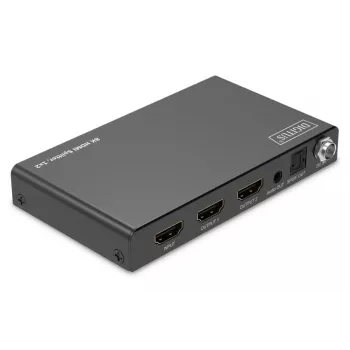 DIGITUS 1x2 HDMI -jakaja – 8K/60Hz (4:4:4), Toslink, stereo, EDID-ohjaus