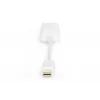 DIGITUS ASSMANN DisplayPort-sovitinkaapeli Mini DP - HDMI Type-A M/F 15 cm DP 1.1a yhteensopiva CE valkoinen