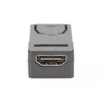 DIGITUS DisplayPort-sovitin DP - HDMI Type-A M/W lukituksella DP 1.1a Full HD CE musta