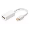 DIGITUS ASSMANN DisplayPort-sovitinkaapeli Mini-DP - HDMI Type-A M/W 20 cm HDMI versio 2.0 aktiivinen CE kulta valkoinen