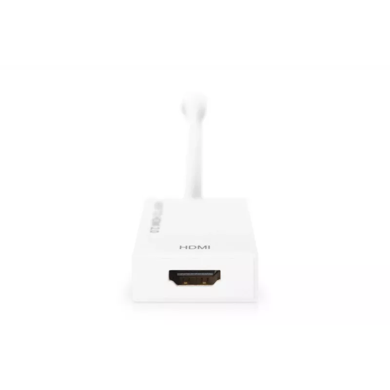 DIGITUS ASSMANN DisplayPort-sovitinkaapeli Mini-DP - HDMI Type-A M/W 20 cm HDMI versio 2.0 aktiivinen CE kulta valkoinen