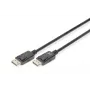 DIGITUS DisplayPort-liitäntäkaapeli DP M/M 3 m lukituksella DP 1.2 Ultra HD 4K musta
