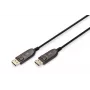 DIGITUS DisplayPort AOC hybridi-kuitu-liitäntäkaapeli M/M UHD 8K@60Hz CE musta 10 m