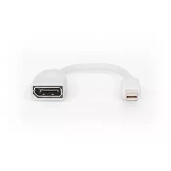 DIGITUS DisplayPort-sovitinkaapeli Mini DP - DP M/F 0,15 m DP 1.2 mukainen valkoinen