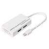DIGITUS DB-340509-002-W Mini DisplayPort - DisplayPort/HDMI/DVI-sovitin, 1080p/60 Hz, 0,2 m, valkoinen