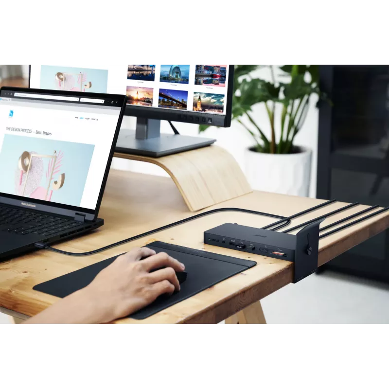 Telakka ASUS DC500 Thunderbolt 4 Triple 4K, 150W PD, 3 näyttöä, 2x HDMI 2.1, 2x USB-A, 2x USB2.0, RJ-45, MicroSD