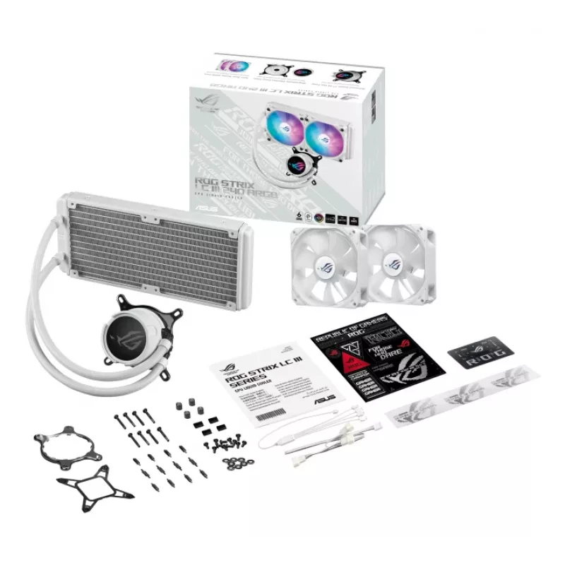 ASUS ROG Strix LC III 240 ARGB White Edition prosessorin nestjäähdytyssarja 12 cm