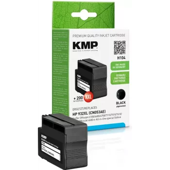 KMP PRINTTECHNIK AG -yhteensopiva mustekasetti - H104 - HP CN 053 AE 932 XL - musta