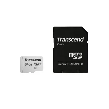 TRANSCEND Micro SDXC -kortti 300S 64 GB UHS-I U1 adapterilla