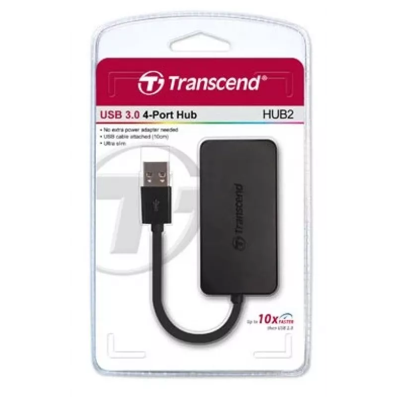 TRANSCEND Hub Hub2 4-porttinen USB 3.0