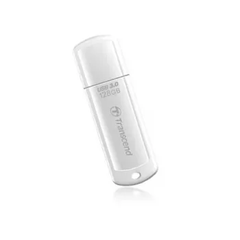TRANSCEND Jetflash 730 - 128GB USB-muistitikku - USB 3.0 - valkoinen