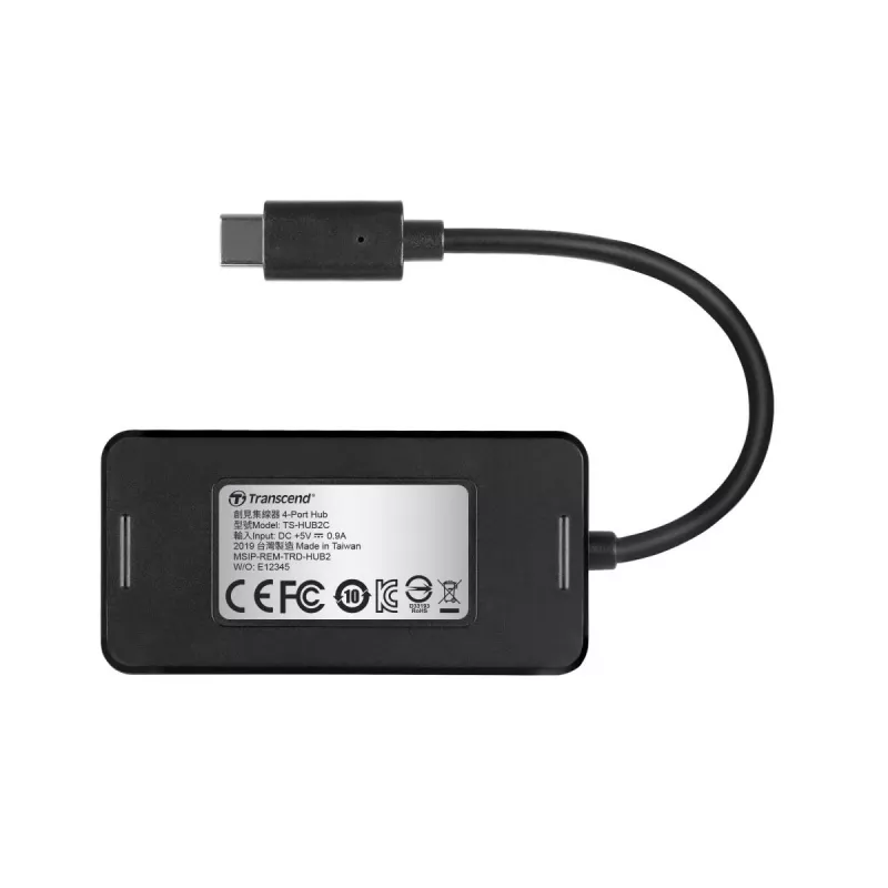 TRANSCEND USB Hub2c Type-C 4-porttinen keskitin