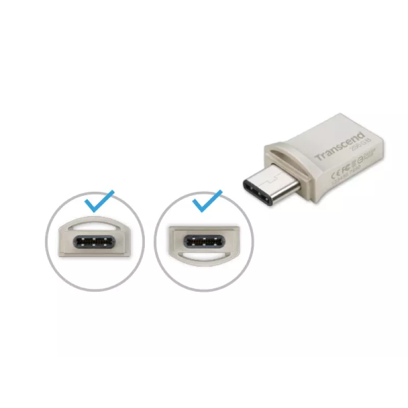 TRANSCEND Jetflash 890 - 256GB USB-muistitikku - USB 3.1 / Type-C