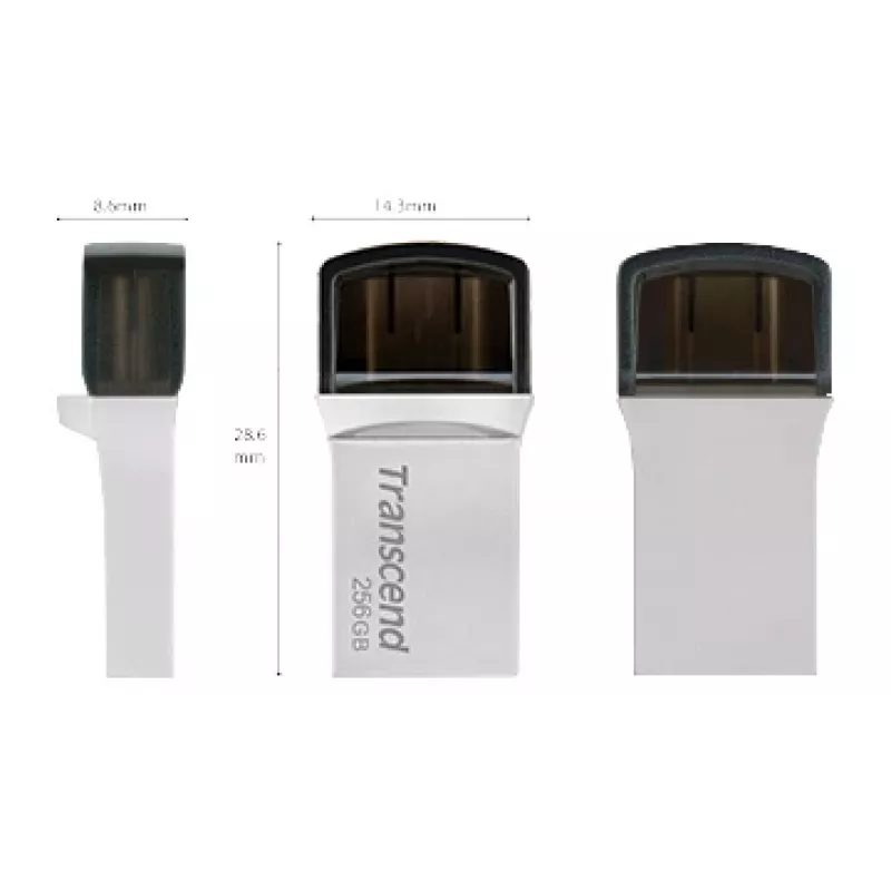 TRANSCEND Jetflash 890 - 256GB USB-muistitikku - USB 3.1 / Type-C