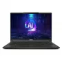MSI Stealth A16 AI+ A3XWIG-043 pelikannettava tietokone, 16 tuuman QHD+ OLED 2560x1600 240 Hz, AMD Ryzen AI 9 HX 370, 32 GB LPDDR5X, 2 TB SSD, NVIDIA GeForce RTX 5080, Wi-Fi 7 (802.11be), Windows 11 Home, musta