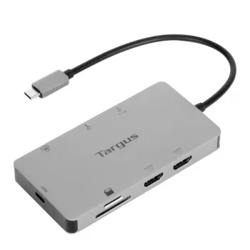 Targus DOCK423EU kannettavan telakointiasema/porttitoistin johdollinen USB 3.2 Gen 1 (3.1 Gen 1) Type-C hopea