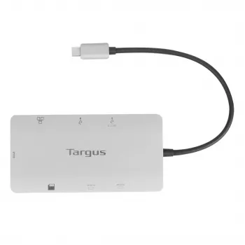 Targus DOCK423EU kannettavan telakointiasema/porttitoistin johdollinen USB 3.2 Gen 1 (3.1 Gen 1) Type-C hopea