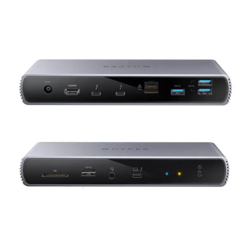 Targus HDTB4D-EUZ kannettavan telakointiasema/porttitoistin Thunderbolt 4 harmaa