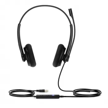 Yealink UH34 Lite Dual Teams kuulokemikrofoni, johdollinen, 20 - 20000 Hz, toimisto/callcenter, 110 g, kuulokemikrofoni, musta