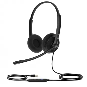 Yealink UH34 Lite Dual Teams kuulokemikrofoni, johdollinen, 20 - 20000 Hz, toimisto/callcenter, 110 g, kuulokemikrofoni, musta