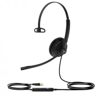Yealink UH34 Lite Mono Teams kuulokemikrofoni, johdollinen, 20 - 20000 Hz, toimisto/callcenter, 84 g, kuulokemikrofoni, musta