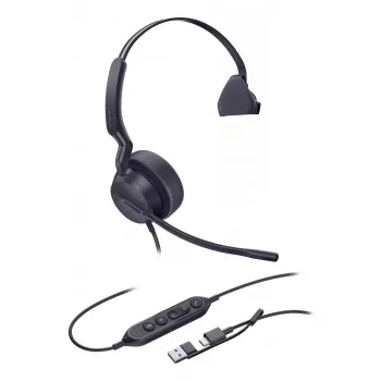 Yealink UH42 Mono UC USB-C/A -kuulokemikrofoni, johdollinen, puhelut/musiikki, 20 - 20000 Hz, 116 g, kuulokemikrofoni, musta