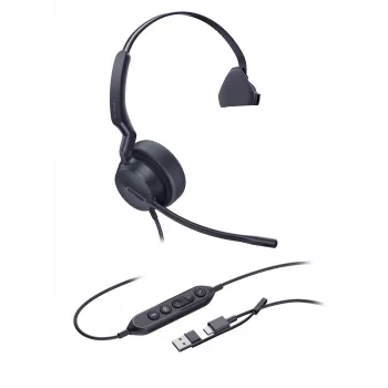 Yealink UH44 Mono Teams USB-C/A -kuulokemikrofoni, johdollinen, 20 - 20000 Hz, toimisto/callcenter, 127 g, kuulokemikrofoni, musta