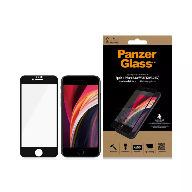 PanzerGlass® näytönsuoja iPhone 8 | 7 | 6s | 6 | SE (2020/2022) | Edge-to-Edge
