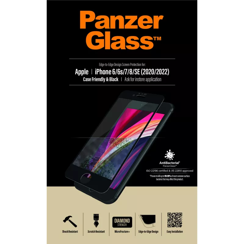 PanzerGlass® näytönsuoja iPhone 8 | 7 | 6s | 6 | SE (2020/2022) | Edge-to-Edge