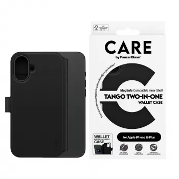 PanzerGlass CARE™ by ® Tango 2-in-1 -lompakkokotelo, MagSafe-yhteensopiva, iPhone 16 Plus