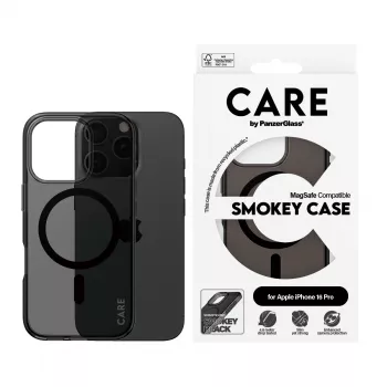 PanzerGlass CARE by Flagship Case Urban Combat Smokey -suojakotelo musta MagSafe iPhone '24 6.3 inch Pro