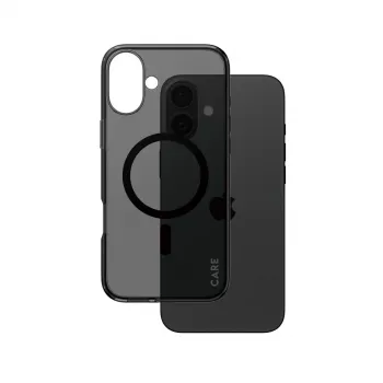 PanzerGlass CARE™ by ® Urban Combat -kotelo, Smokey, musta, MagSafe-yhteensopiva, iPhone 16 Plus